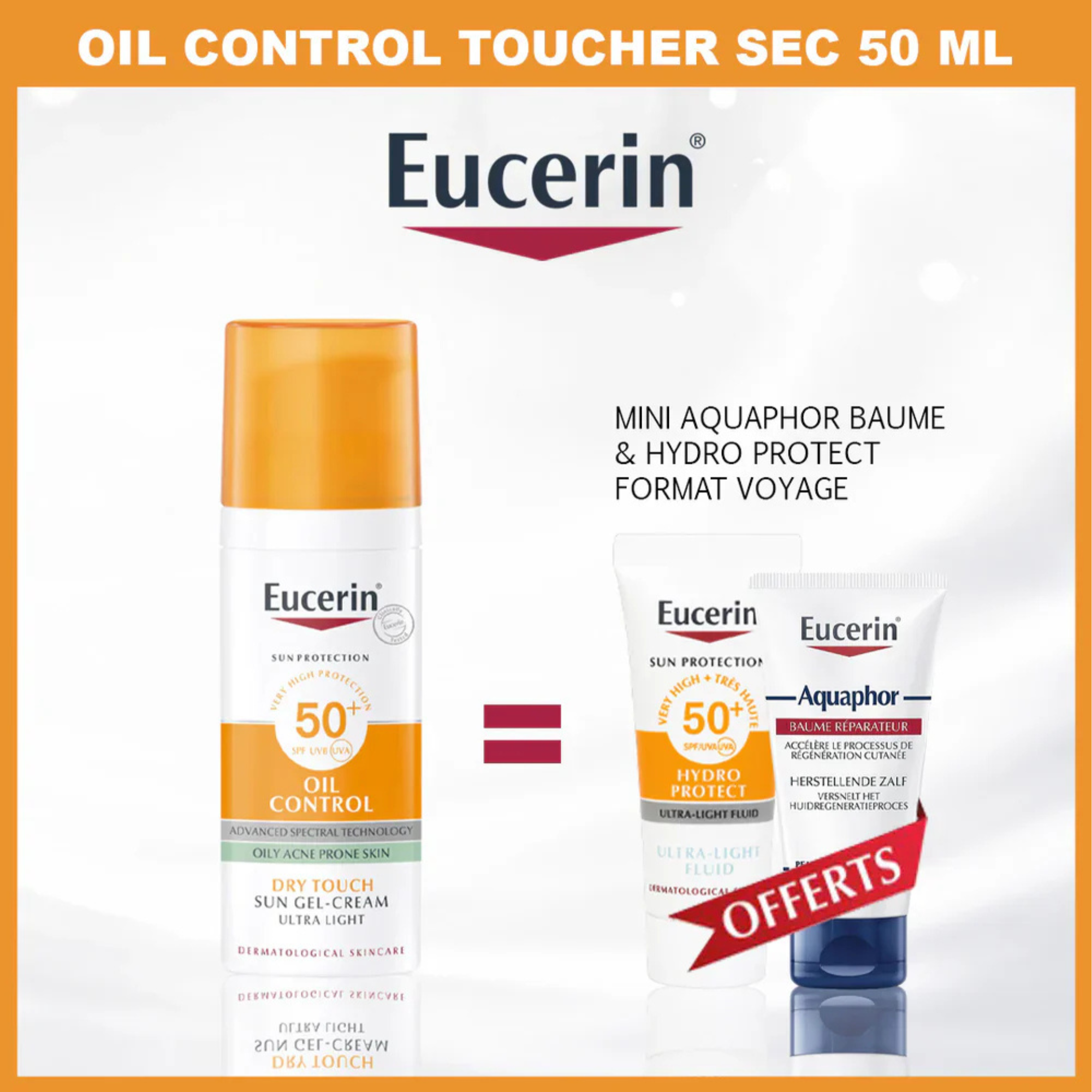 EUCERIN SUN PROTECTION OIL CONTROL GEL-CRÈME SPF50+ 50mL –  | Parasativa Maroc