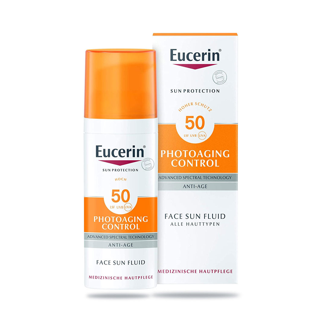 EUCERIN SUN PROTECTION PHOTOAGING CONTROL SUN FLUID SPF50 50mL –  | Parasativa Maroc