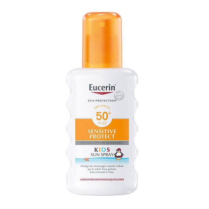 EUCERIN SUN PROTECTION SENSITIVE PROTECT KIDS SPF50+ SPRAY 200mL –  | Parasativa Maroc