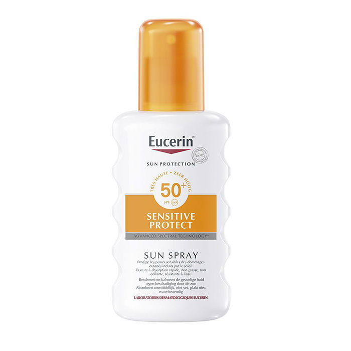 EUCERIN SUN PROTECTION SENSITIVE PROTECT SUN SPRAY SPF50+ 200mL –  | Parasativa Maroc