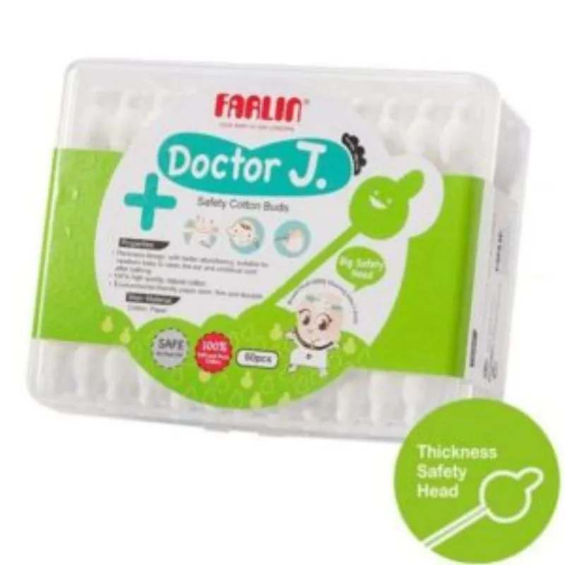 FARLIN Coton Tige de Securite Pour Bebe 60 Pièces