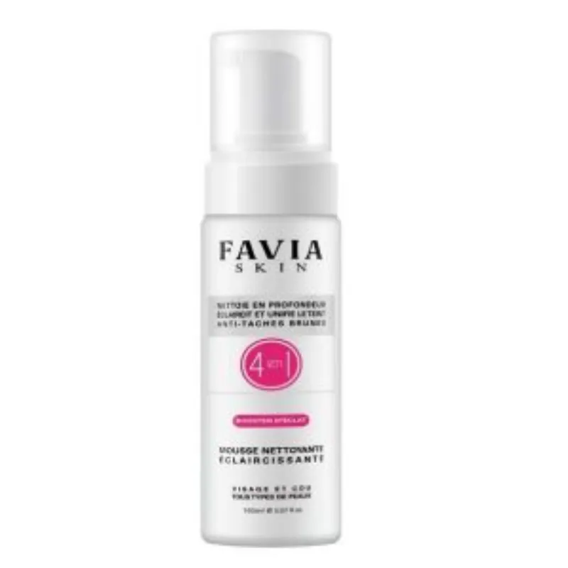 FAVIA DERMATOLOGIE SKIN MOUSSE NETTOYANTE ÉLCAIRCISSANTE 150ML –  | Parasativa Maroc