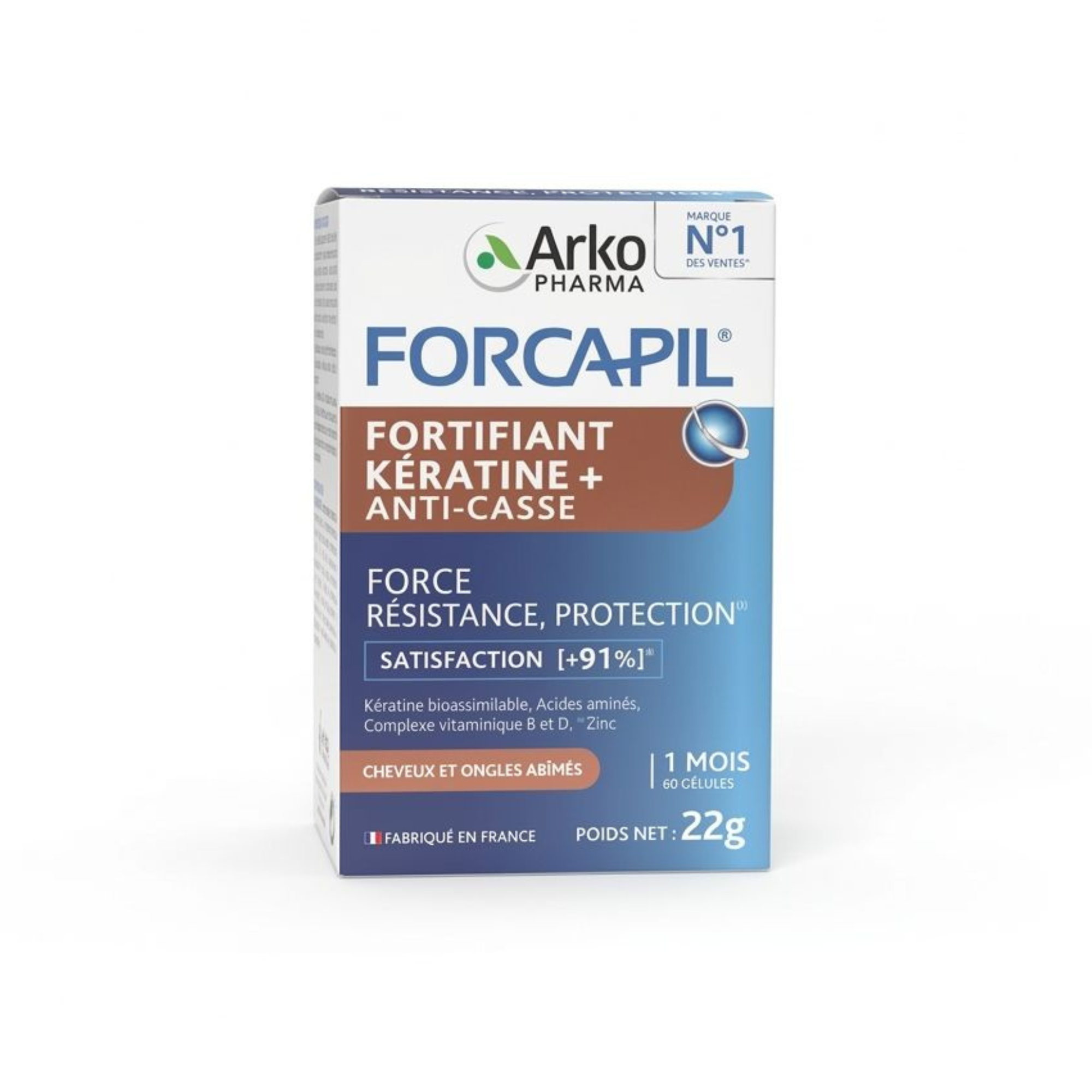 FORCAPIL FORTIFIANT KERATINE ANTI CASSE 60 GELULES –  | Parasativa Maroc