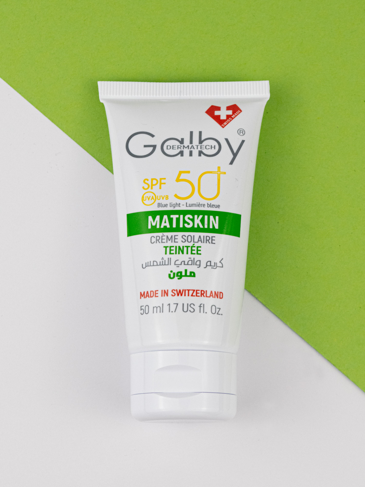 GALBY DERMATECH MATISKIN CRÈME SOLAIRE TEINTEE SPF 50+ –  | Parasativa Maroc