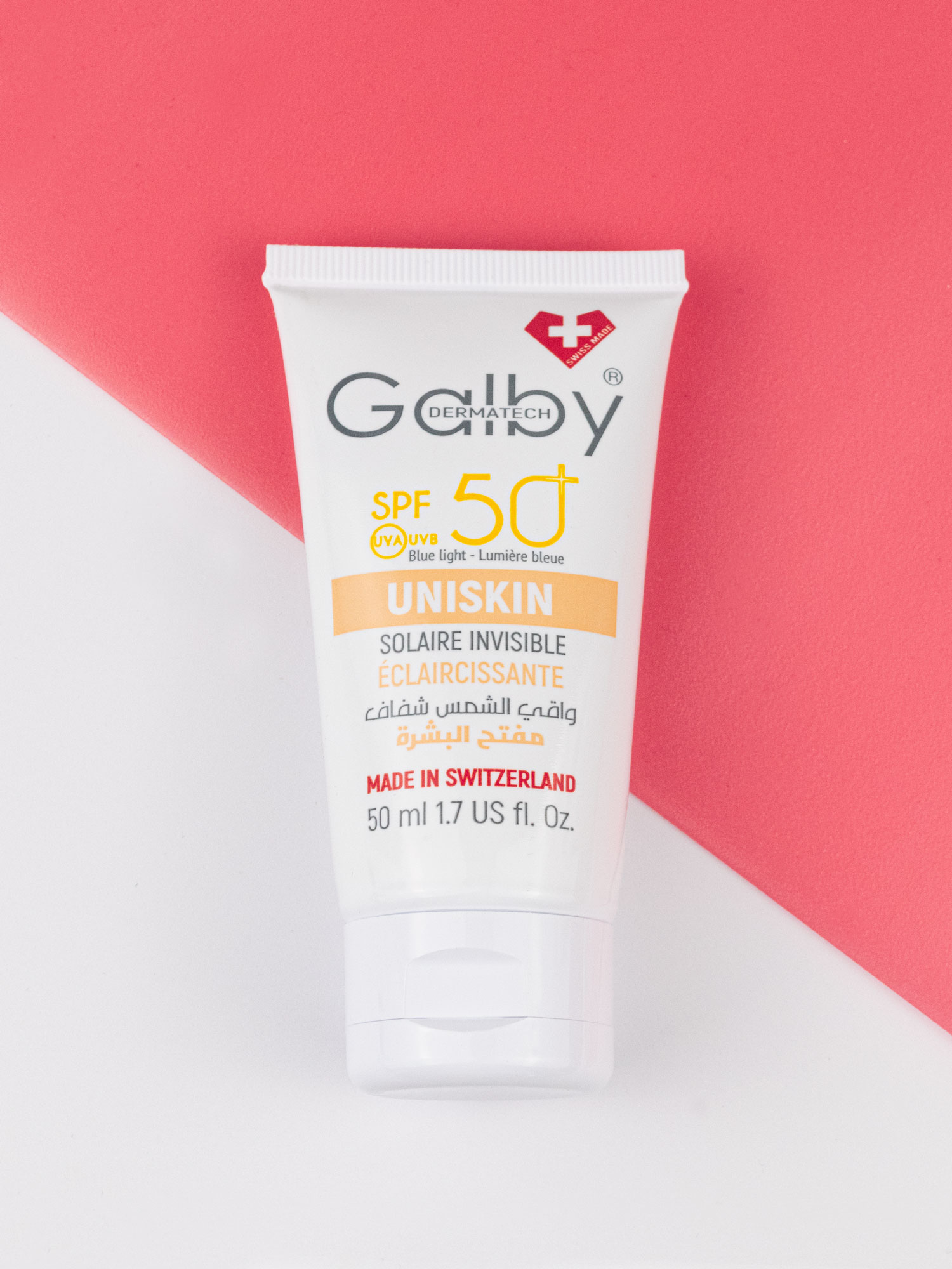 GALBY DERMATECH UNISKIN CRÈME SOLAIRE ÉCLAIRCISSANTE SPF 50+ –  | Parasativa Maroc