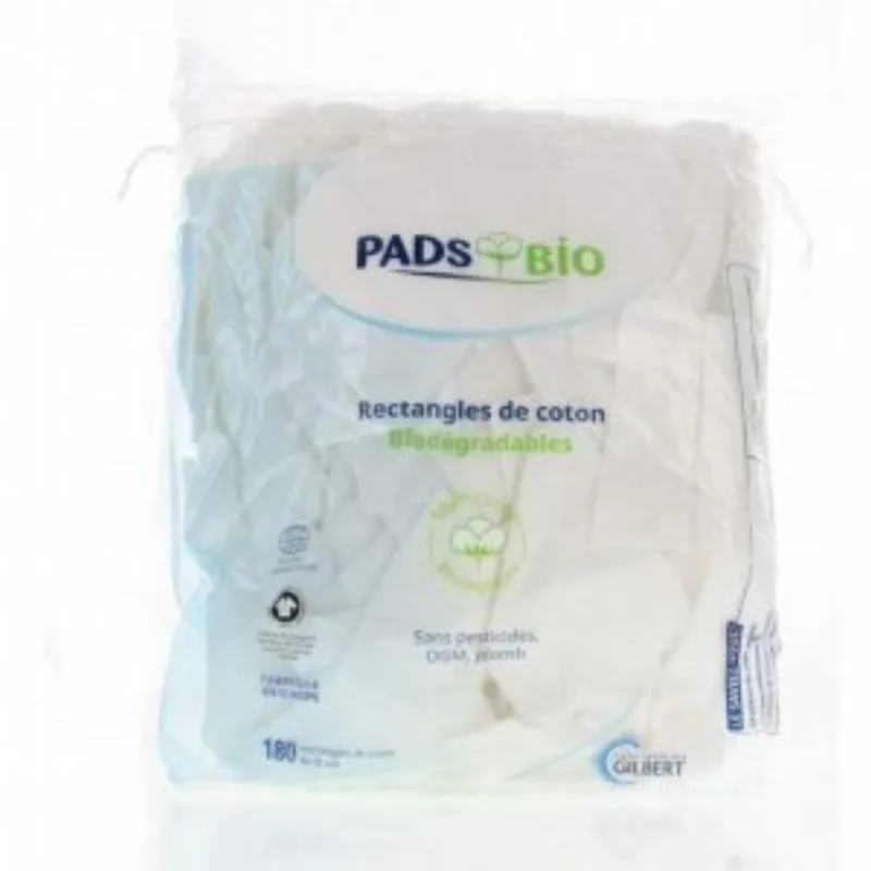 GILBERT PADS BIO RECTANGLES DE COTON 8X10CM –  | Parasativa Maroc
