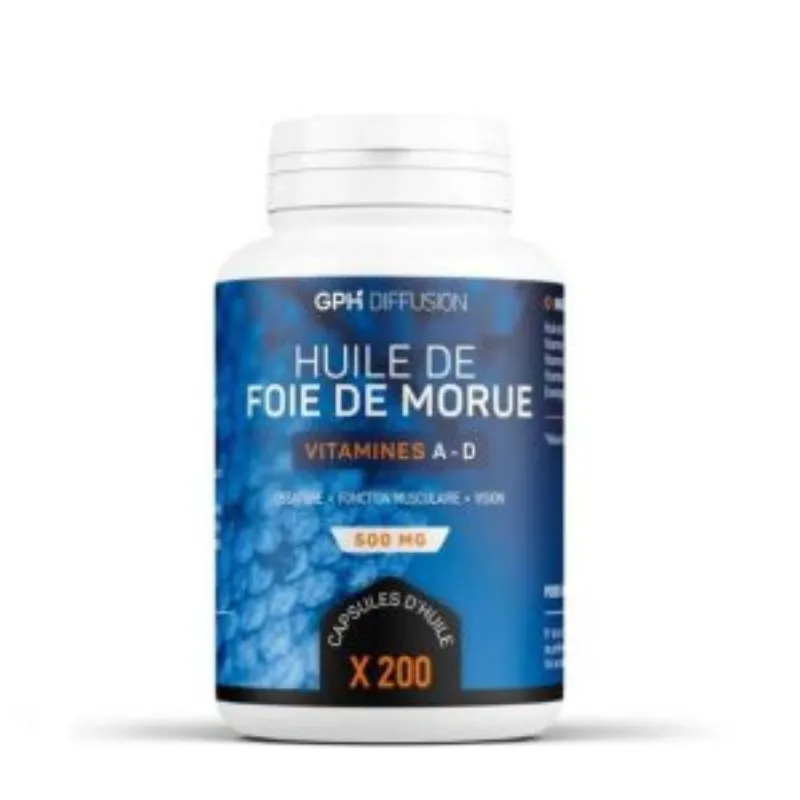 Gph Diffusion Huile de Foie de Morue – 200 Capsules –  | Parasativa Maroc