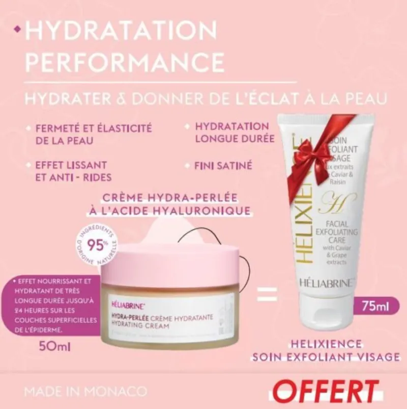 Heliabrine Hydra-Satinee Creme Lissante 50ml = Helixience Exfoliant OFFERT –  | Parasativa Maroc