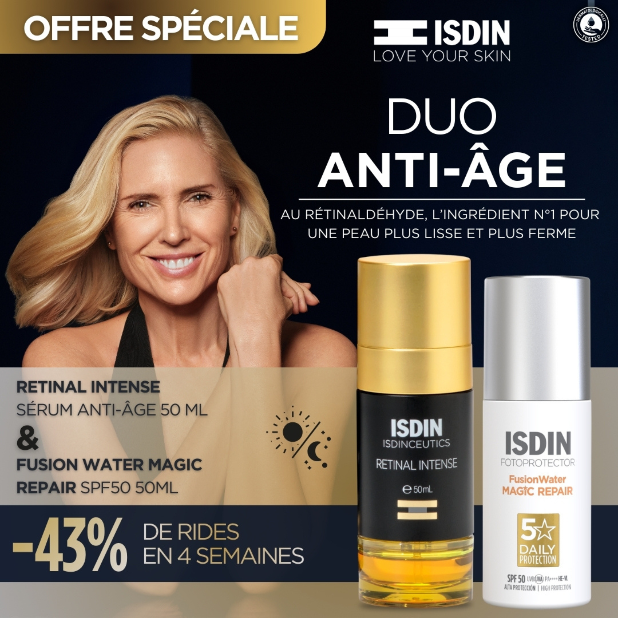 ISDIN DUO ANTI AGE RETINAL SERUM + AGE REPAIR ECRAN –  | Parasativa Maroc