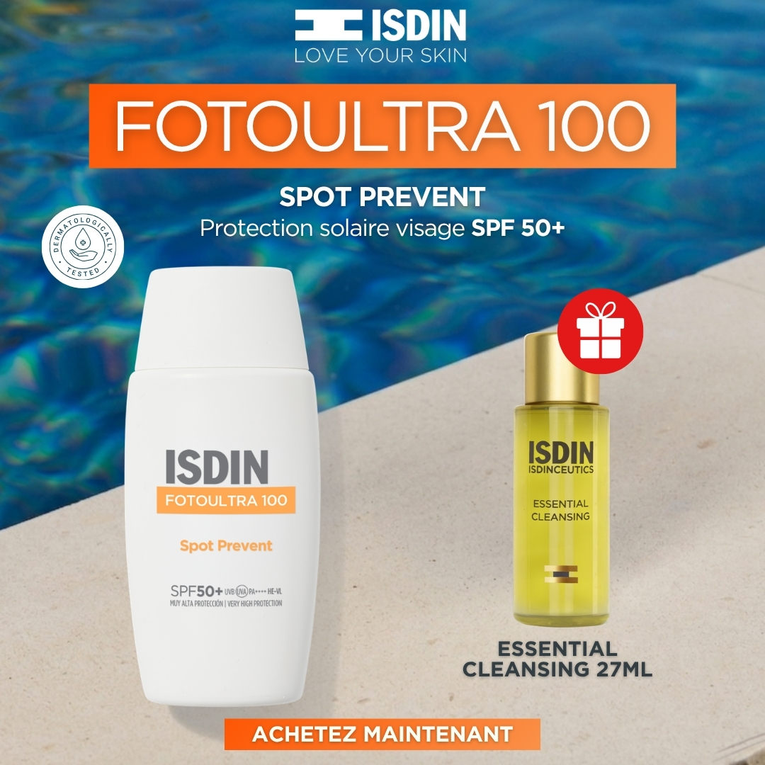 ISDIN FOTO ULTRA 100 SPOT PREVENT FUSION FLUIDE SPF50+ 50mL –  | Parasativa Maroc
