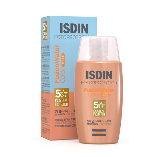 ISDIN FOTOPROTECTOR FUSION WATER COLOR MEDIUM SPF50+ 50mL –  | Parasativa Maroc