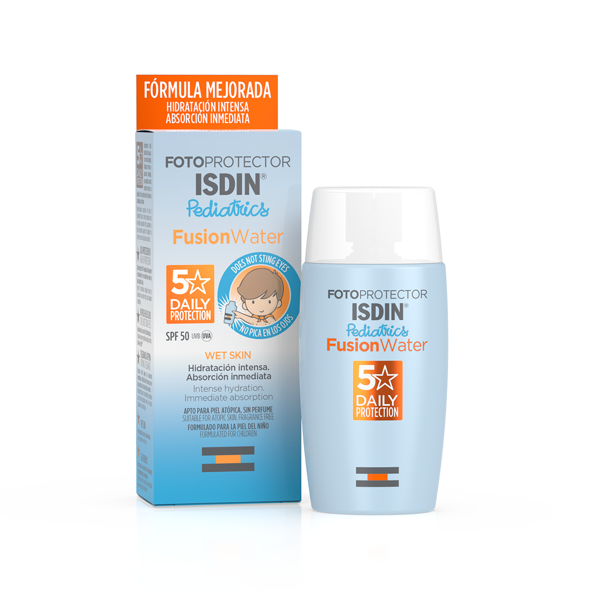 ISDIN FOTOPROTECTOR FUSION WATER PEDIATRICS SPF50+ 50mL –  | Parasativa Maroc