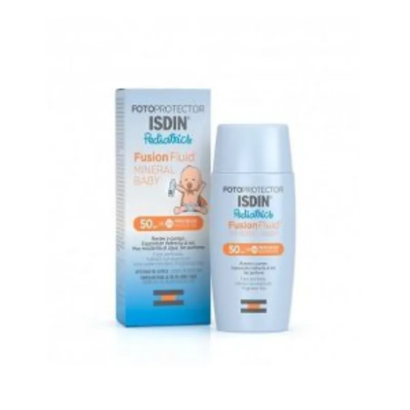 ISDIN Fotoprotecteur Fusion Water mineral bébé Pediatrics spf50+ 50ml –  | Parasativa Maroc
