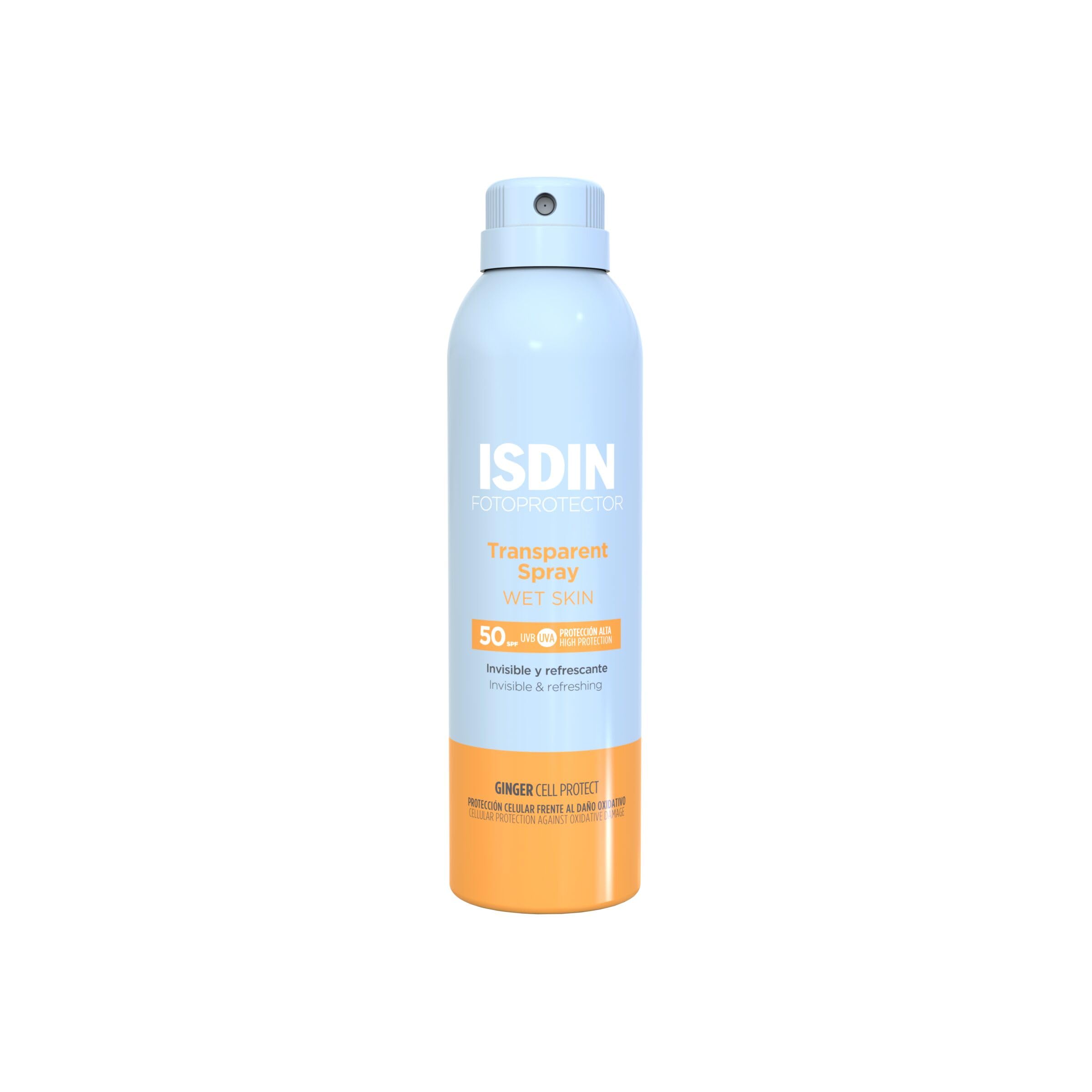 ISDIN FOTOPROTECTOR TRANSPARENT SPRAY WET SKIN SPF50+ 250mL –  | Parasativa Maroc
