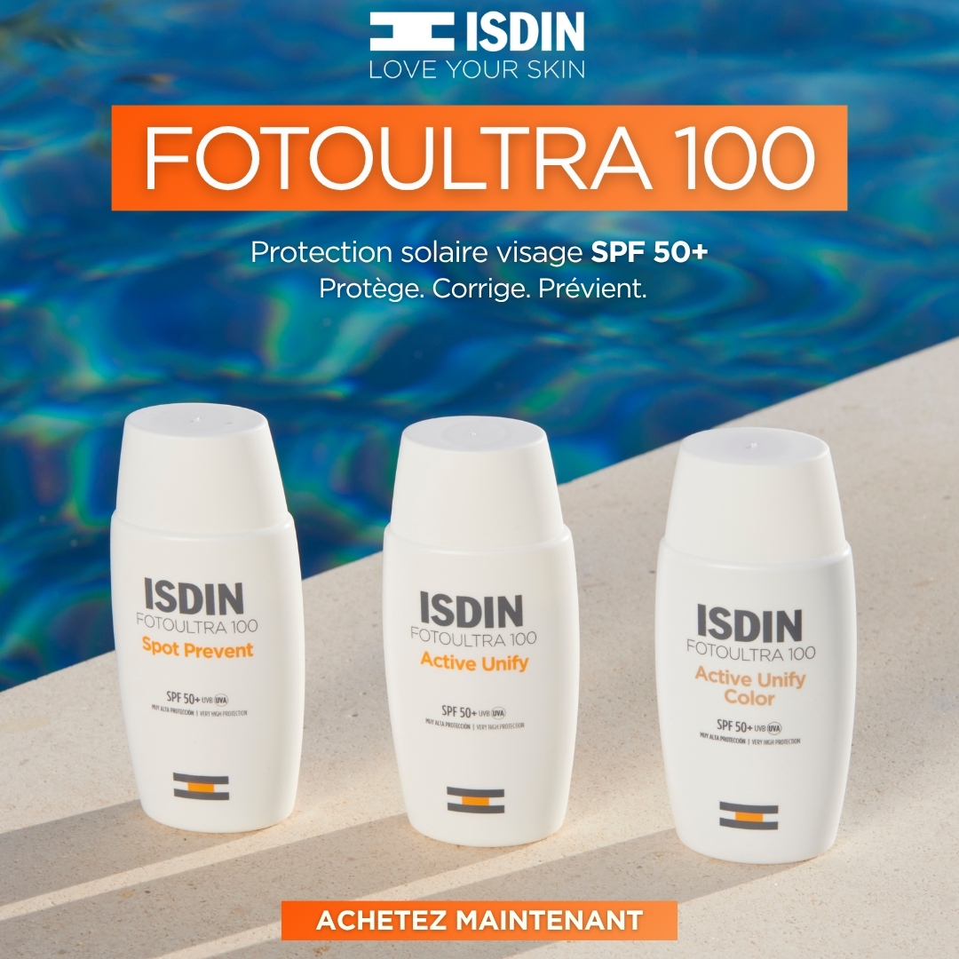 ISDIN FOTOULTRA 100 ACTIVE UNIFY FLUID SPF50 50mL –  | Parasativa Maroc