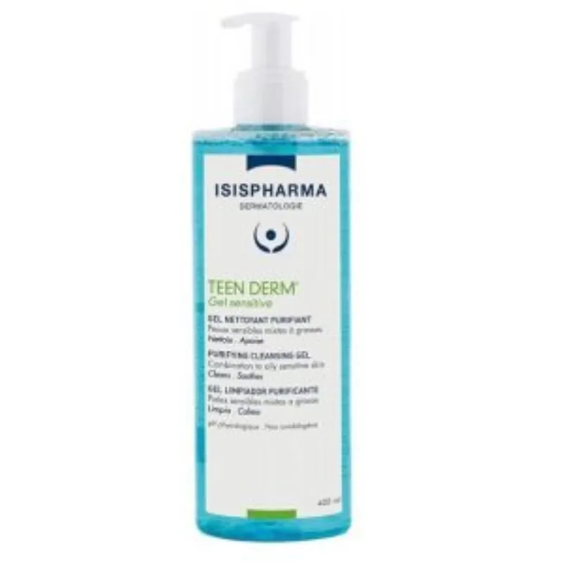 ISISPHARMA TEEN DERM Gel Nettoyant Purifiant sensitive 400ml –  | Parasativa Maroc