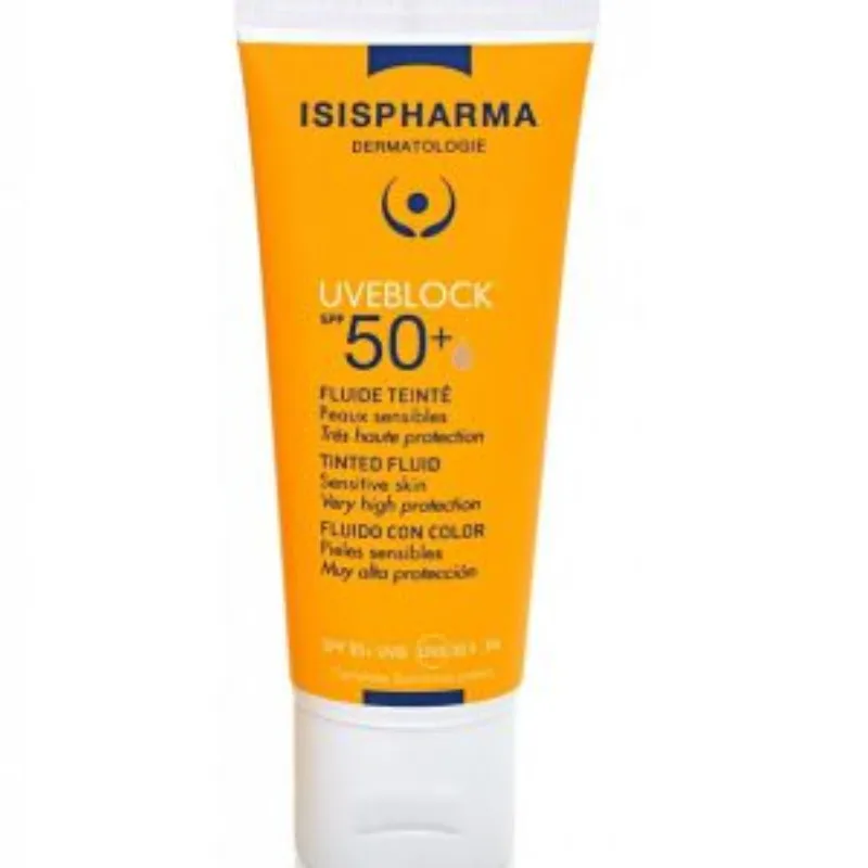ISISPHARMA UVEBLOCK SPF50+ Fluide Teinte Très haute protection 40ml –  | Parasativa Maroc