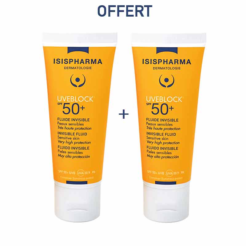 ISISPHARMA UVEBLOCK FLUIDE INVISIBLE SPF50+ 40mL –  | Parasativa Maroc