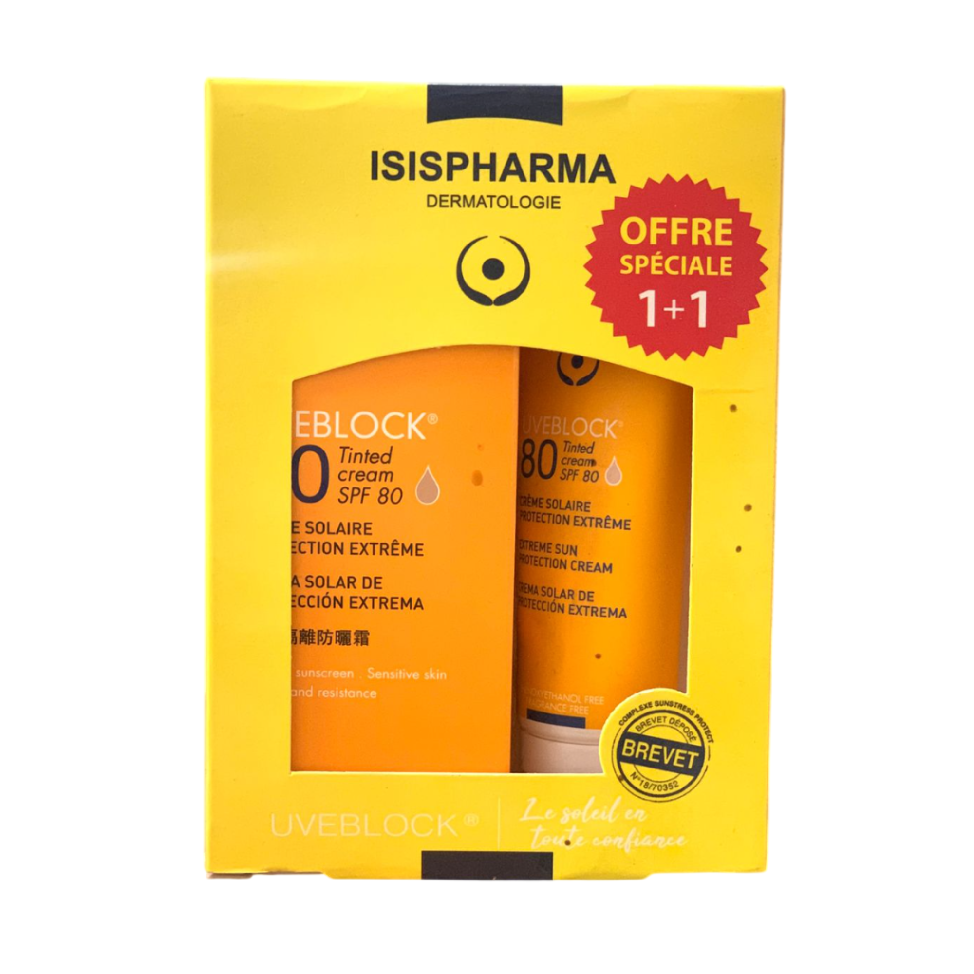 ISISPHARMA UVEBLOCK PACK PROMO 80SPF TEINTE –  | Parasativa Maroc