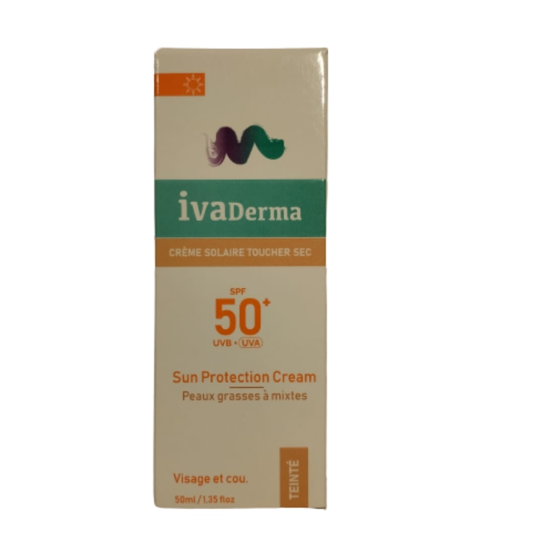 IVADERMA CREME SOLAIRE TOUCHER SEC TEINTE 50ML –  | Parasativa Maroc