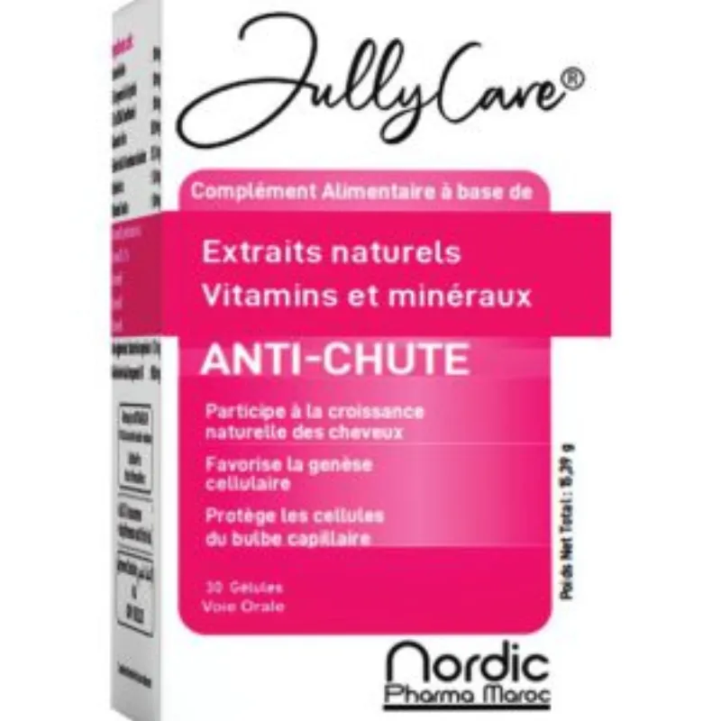 JULLYCARE Anti Chute 30 Gélules –  | Parasativa Maroc
