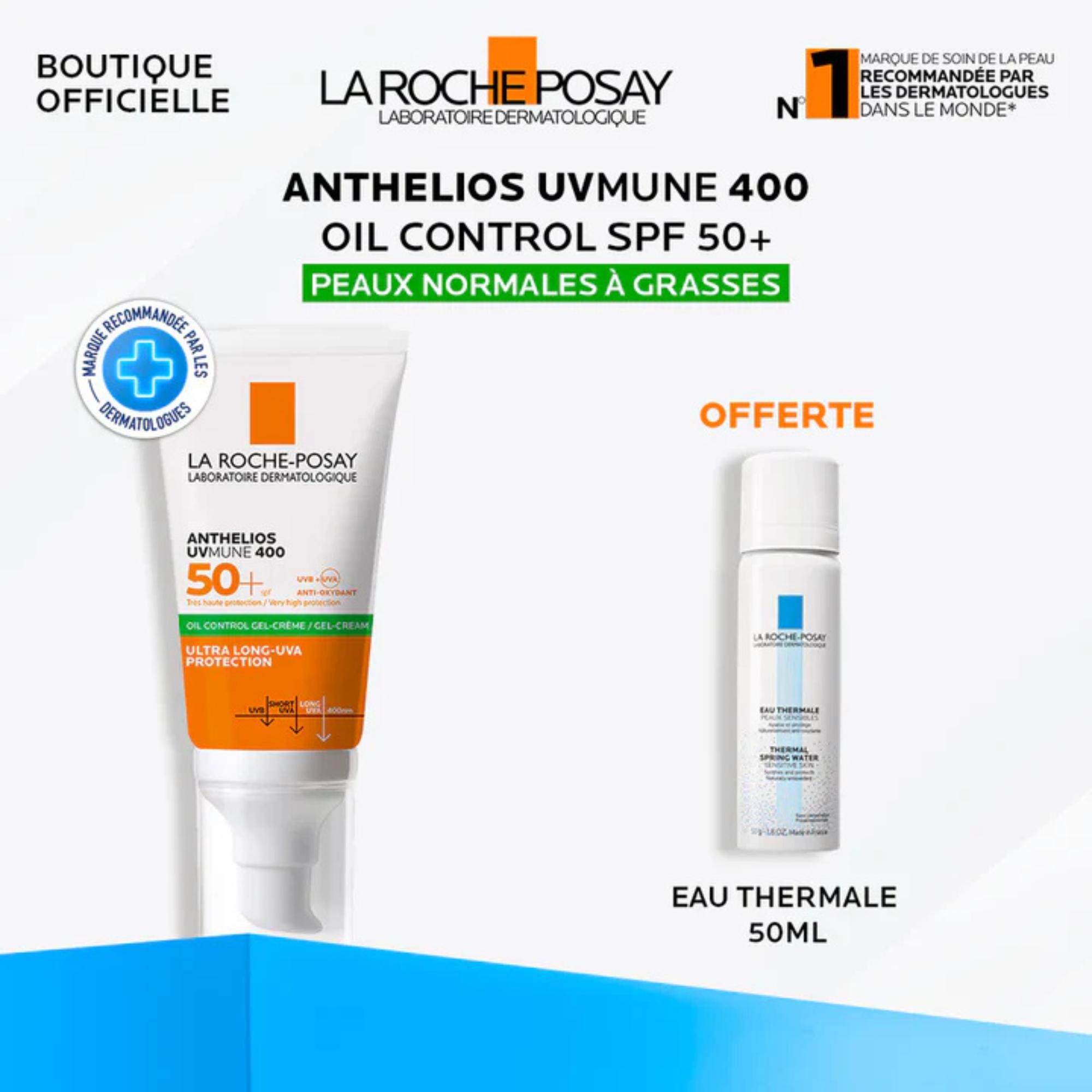 LA ROCHE POSAY ANTHELIOS UVMUNE 400 GEL-CRÈME INVISIBLE SPF50+ –  | Parasativa Maroc