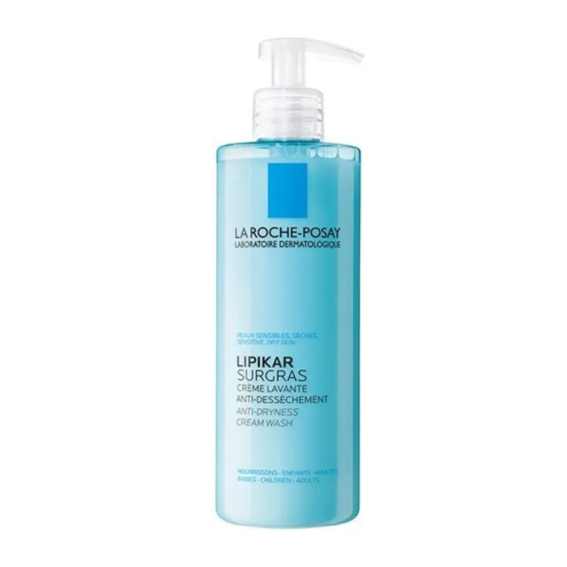 La Roche-Posay Lipikar Surgras Crème Lavante Peau Sensible et Sèche | 400ml –  | Parasativa Maroc