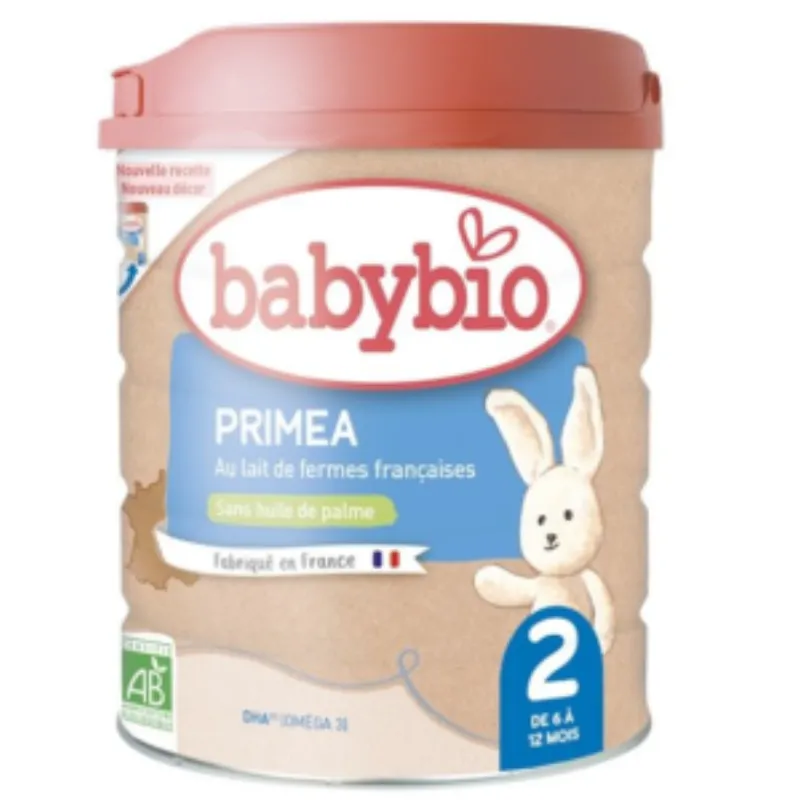 BABYBIO Lait 2ème âge Boîtes Lait infantile Primea 2 Croissance dès 6 mois 800G –  | Parasativa Maroc