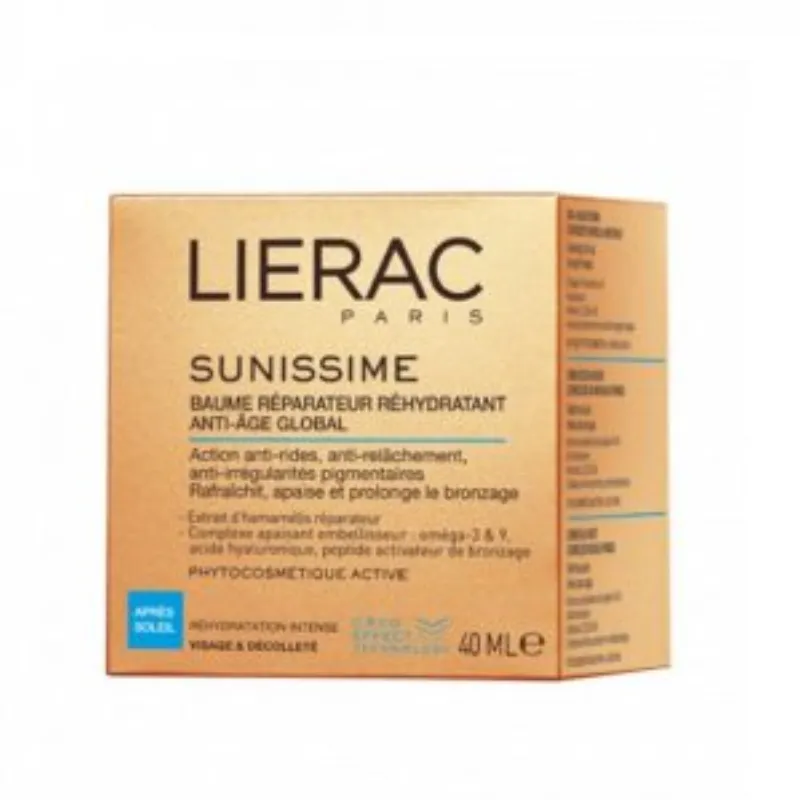 LIERAC SUNISSIME APRES SOLEIL BAUME REPARATEUR VISAGE ET DECOLLETE 40ML –  | Parasativa Maroc