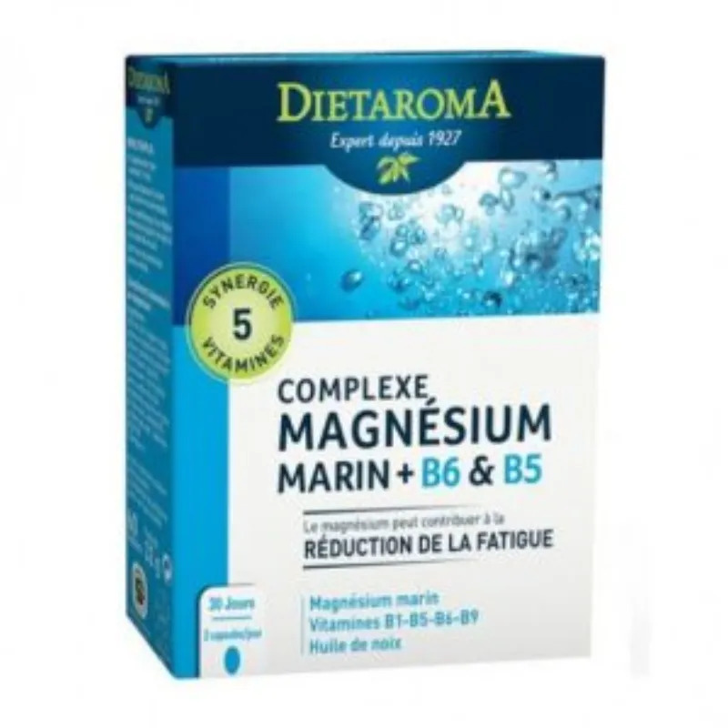 Dietaroma Magnesium marin+ B6 & B5 60cps –  | Parasativa Maroc