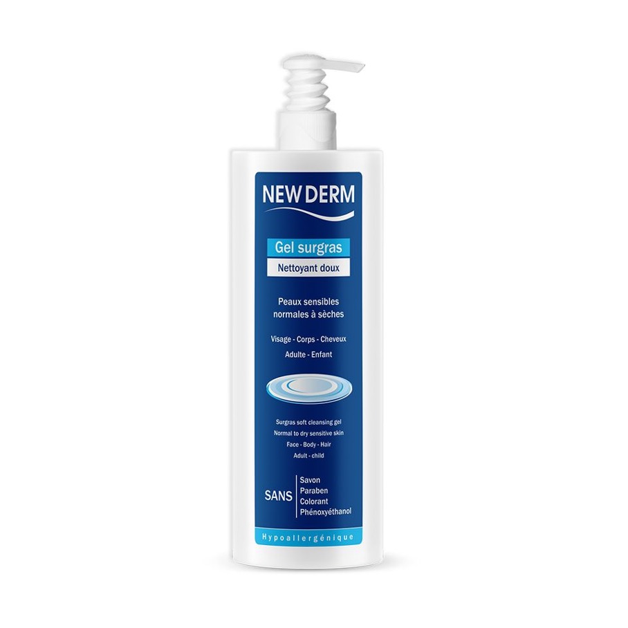 NEW DERM GEL SURGRAS NETTOYANT 500ML –  | Parasativa Maroc