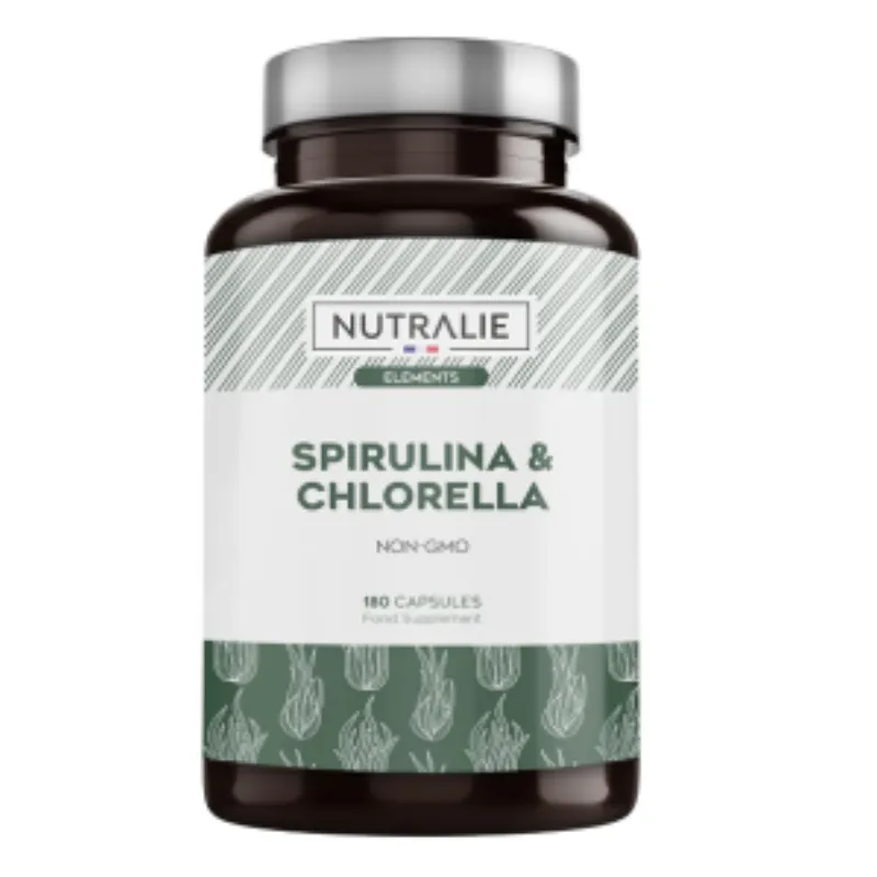 NUTRALIE SPIRULINE & CHLORELLA 180 GÉLULES –  | Parasativa Maroc
