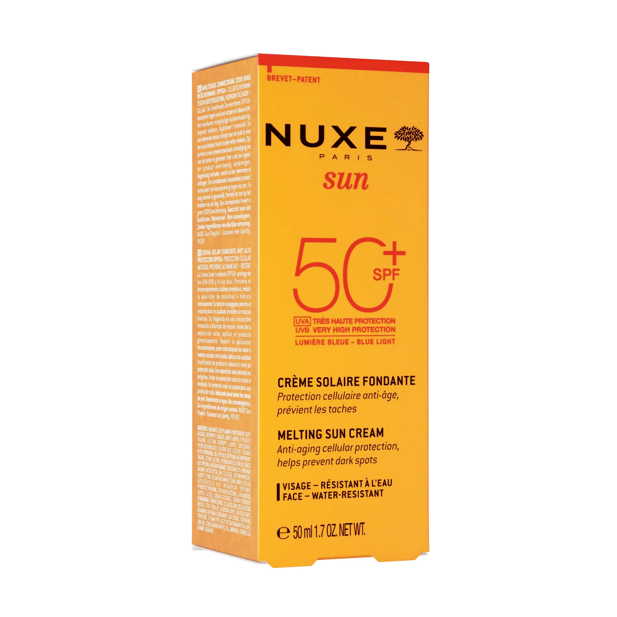 NUXE SUN CREME SOLAIRE FONDANTE VISAGE SPF50 50ML –  | Parasativa Maroc