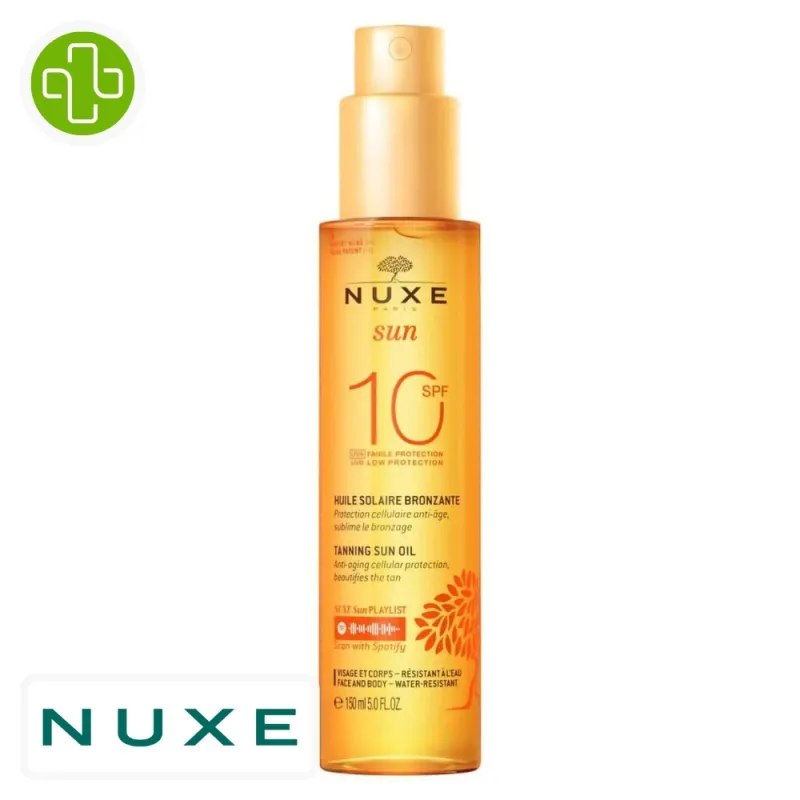 NUXE SUN HUILE BRONZANTE VISAGE ET CORPS SPF10 150ML