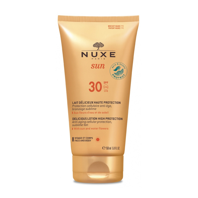 NUXE SUN LAIT DELICIEUX HAUTE PROTECTION VISAGE ET CORPS SPF30 150mL –  | Parasativa Maroc