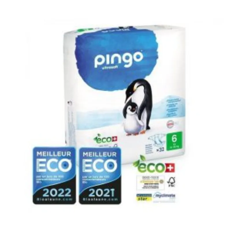 PINGO COUCHES ÉCOLOGIQUES JETABLES XL TAILLE 6 (15-30KG) 32 COUCHES –  | Parasativa Maroc