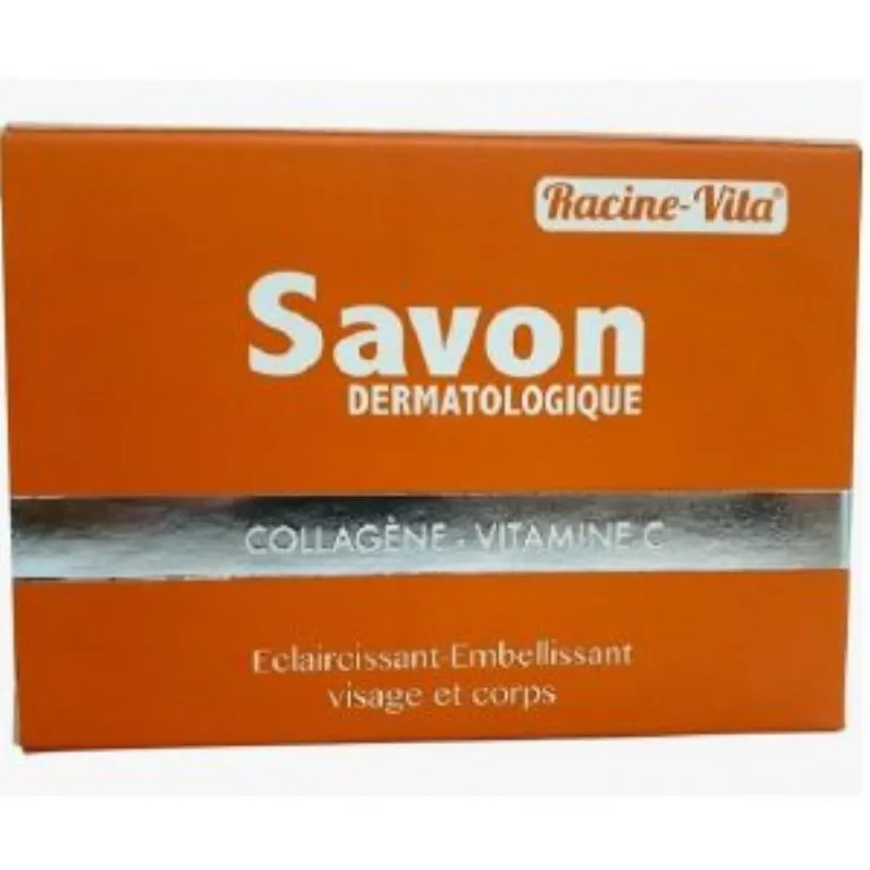 RACINE VITA SAVON DERMATOLOGIQUE ÉCLAIRCISSANT A LA COLLAGÈNE ET VITAMINE C –  | Parasativa Maroc