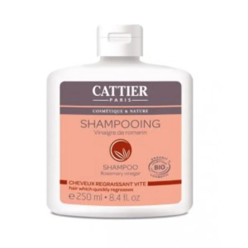 Cattier Shampooing vinaigre de romarin Cheveux Regraissant vite 250ml –  | Parasativa Maroc