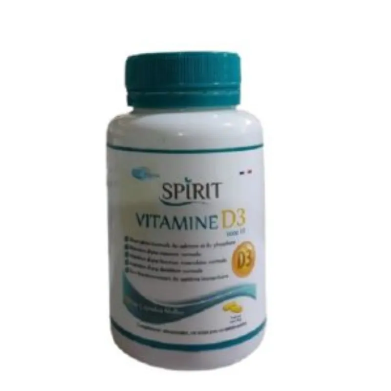 Spirit Vitamine D3 60 Capsules –  | Parasativa Maroc