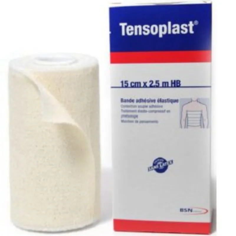 TENSOPLAST BANDE ADHÉSIVE ÉLASTIQUE 15CM x 2,5M –  | Parasativa Maroc