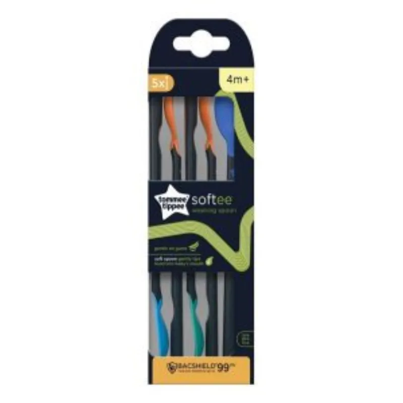 Tommee Tippee Lot de 5 Cuillères d’apprentissage Softee 4M+ –  | Parasativa Maroc