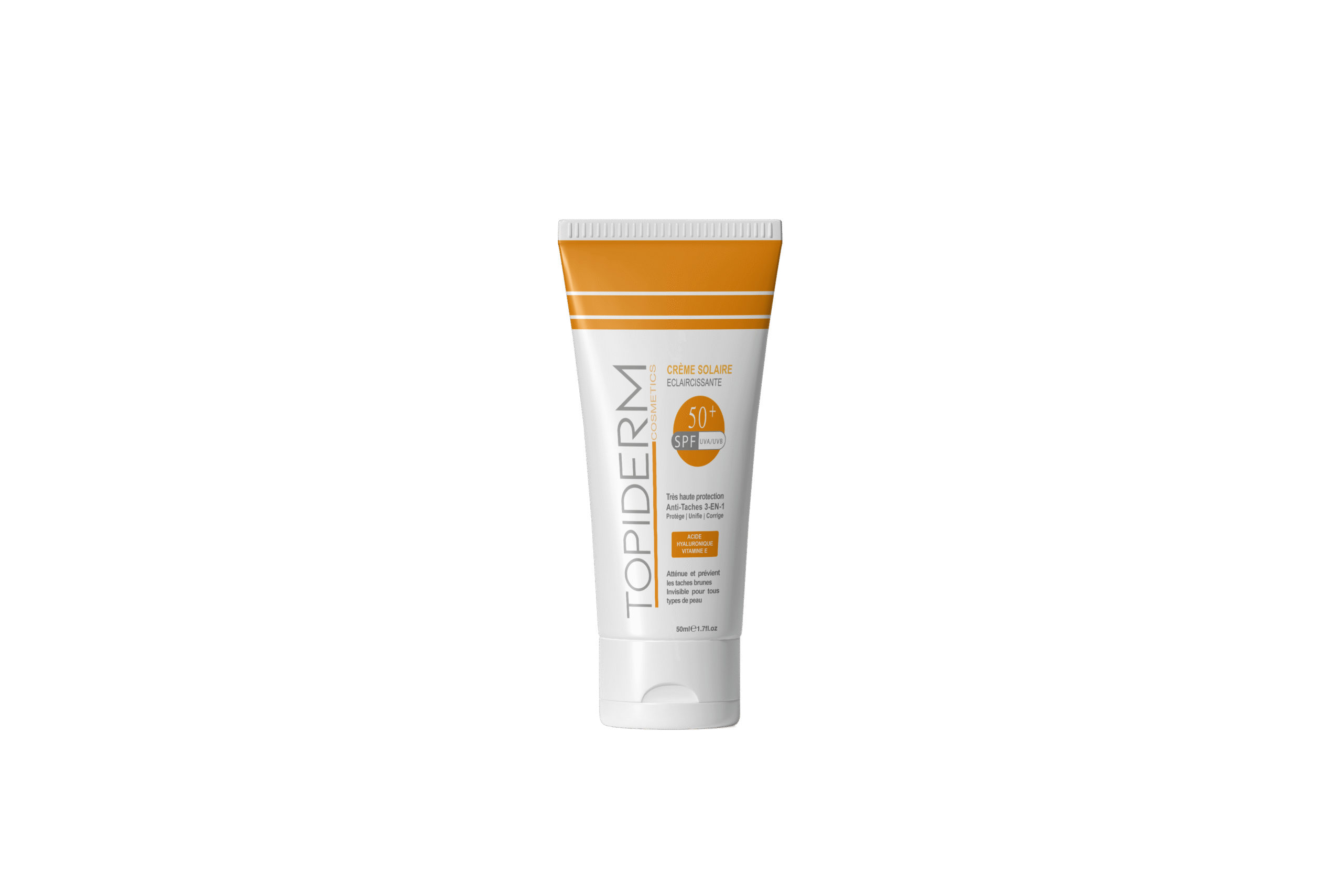 TOPIDERM CREME SOLAIRE ECLAIRCISSANTE SPF50+ –  | Parasativa Maroc