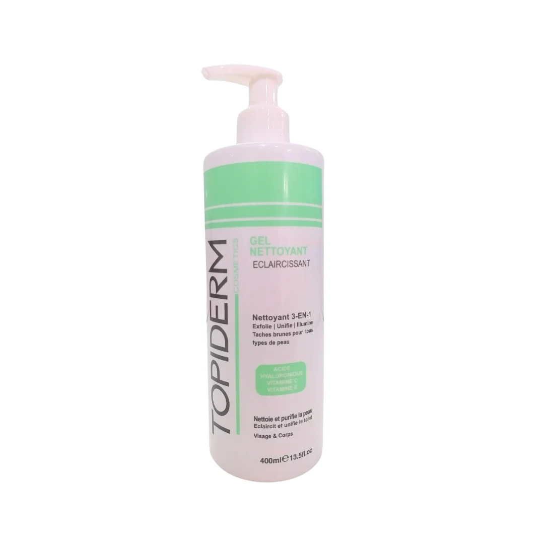 TOPIDERM GEL NETTOYANT ECLAIRCISSANT 400ML –  | Parasativa Maroc