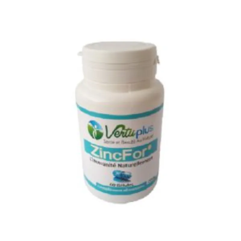 Vertu Plus Zinc For 60 gélules –  | Parasativa Maroc
