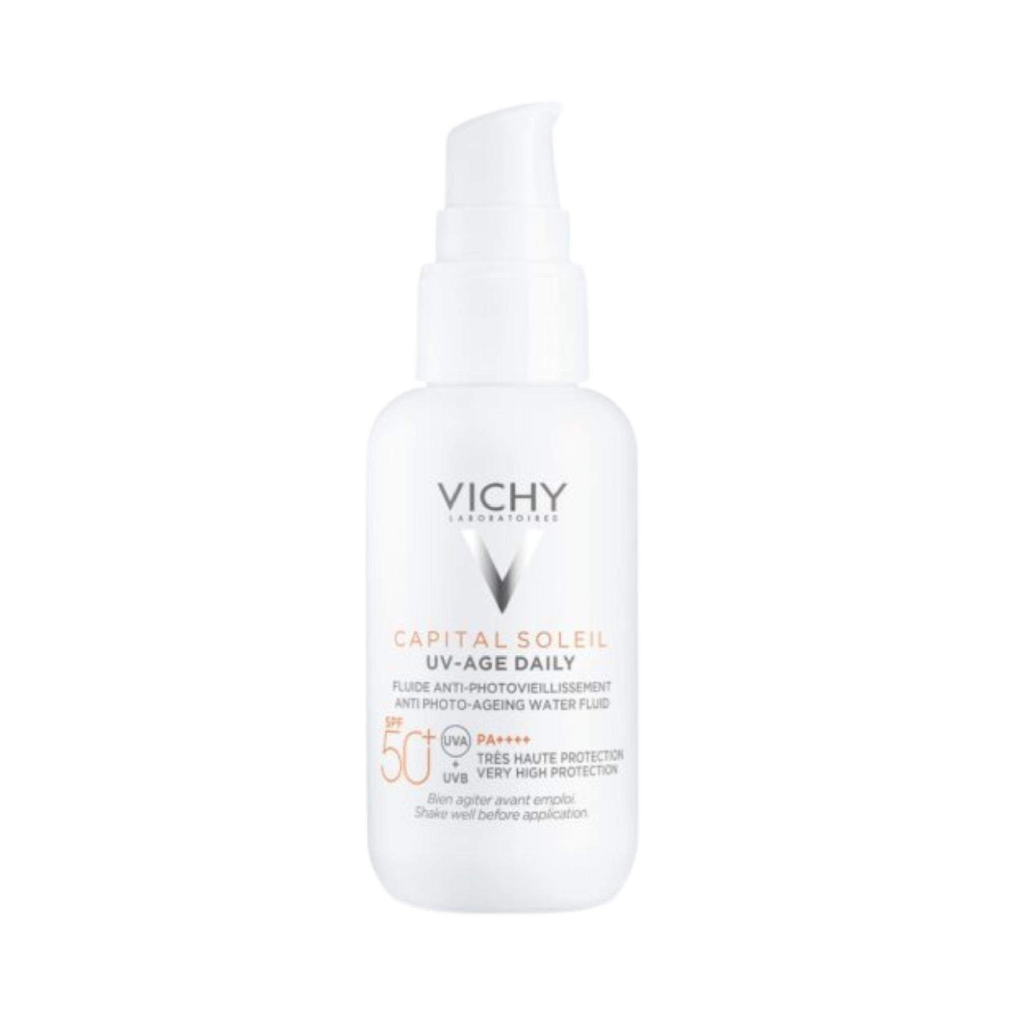 VICHY CAPITAL SOLEIL FLUIDE SOLAIRE VISAGE UV AGE DAILY SPF50+ –  | Parasativa Maroc