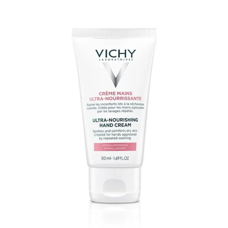 Vichy Crème Mains Ultra-Nourrissante Mains Desséchées et Agressées | 50ml –  | Parasativa Maroc