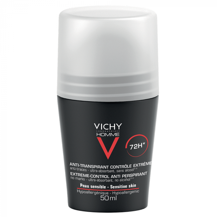 VICHY DEODORANT ANTI TRANSPIRANT EFFICACE 72H CONTROLE TRANSPIRATION HOMME 50ML –  | Parasativa Maroc
