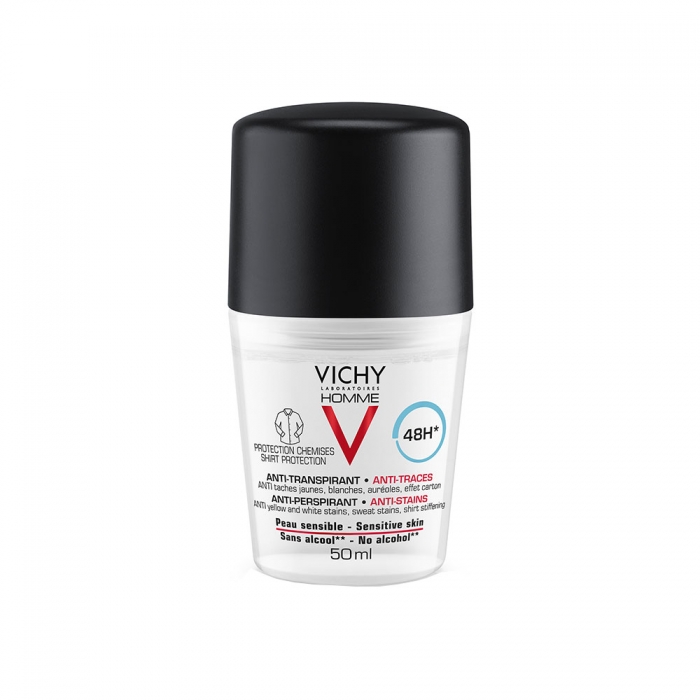 VICHY DEODORANT BILLE ANTI-TRACES 48H HOMME 50ML –  | Parasativa Maroc