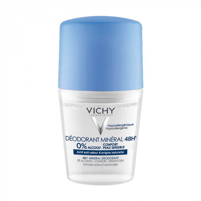 VICHY DEODORANT MINÉRAL ROLL-ON 48H PEAUX SENSIBLES 50ML –  | Parasativa Maroc