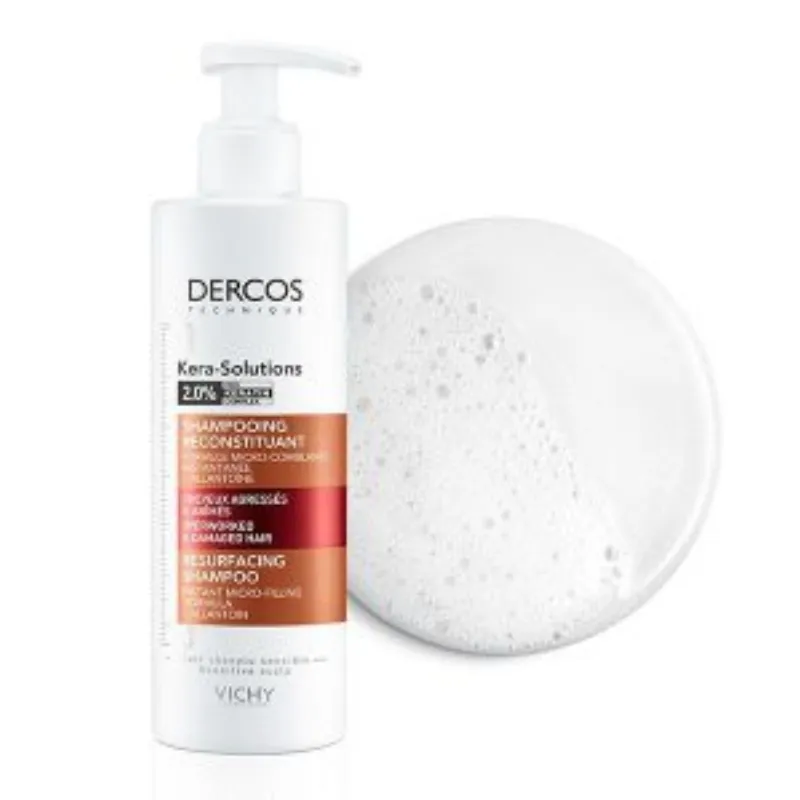 Vichy Dercos Kera-Solutions Shampoing Reconstituant Cheveux Secs et Abîmés | 250ml –  | Parasativa Maroc
